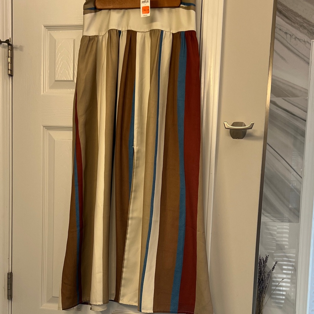 Striped Multicolor Maxi Skirt. Banana Republic. New with Tags.